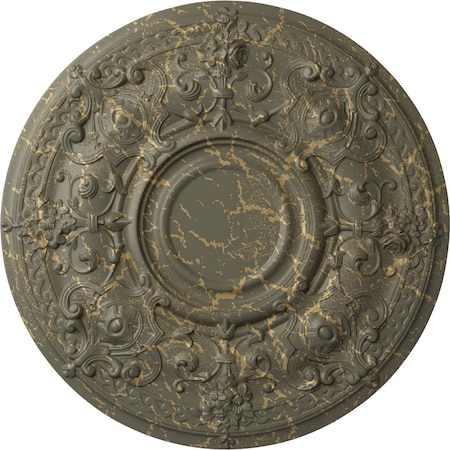 Ekena Millwork Oslo Ceiling Medallion (Fits Canopies up to 10 1/2"), 28 1/8"OD x 1 3/4"P, Witch Hazel Crackle CM28OSWHC